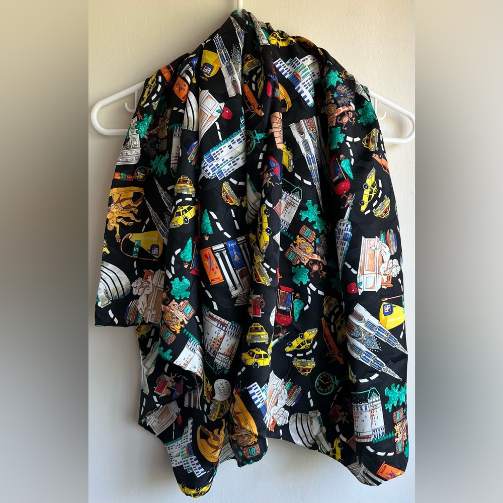 EUC Nicole Miller Multicolor Silk Scarf